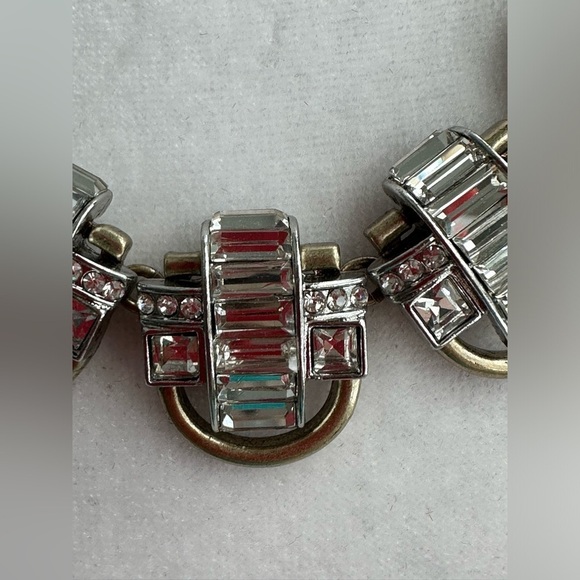 Banana Republic Necklace with Baguette Rhinestones. Intricate Design Features. - Picture 6 of 9